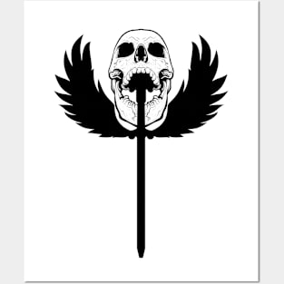 Skull Eating a Sword Posters and Art